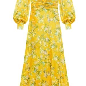 Mac Duggal yellow and floral dress * size 14.